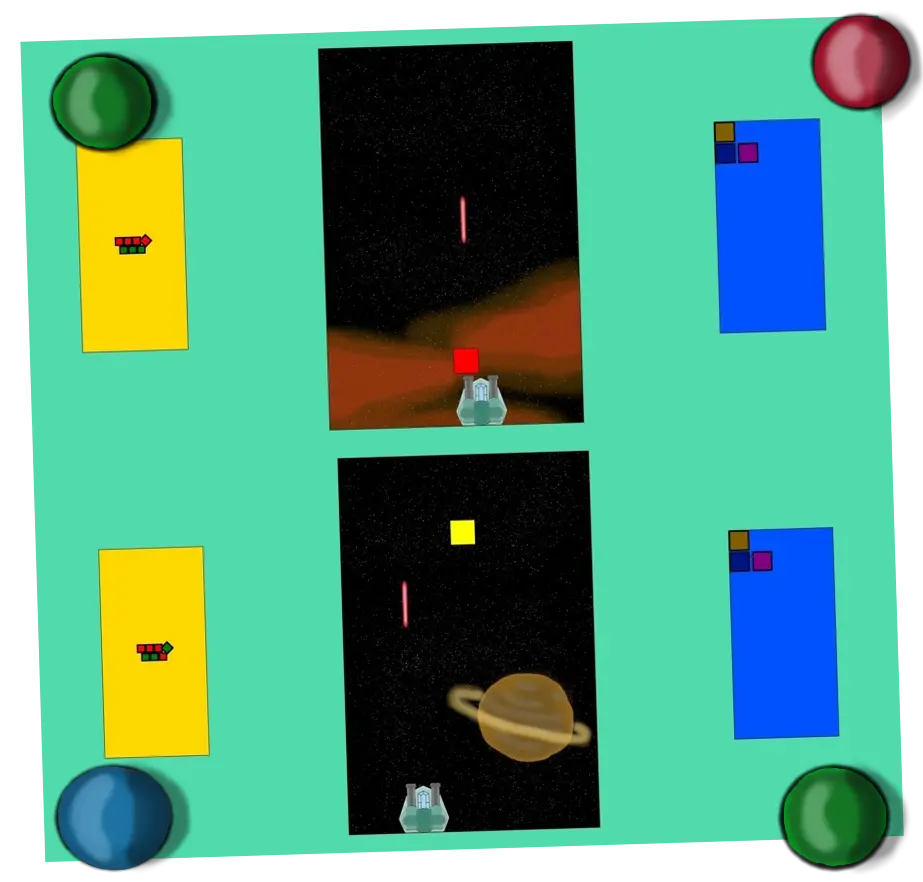 fase temperá do videoxogo. Xa se pode disparar lásers e hai un fondo dinámico. Sistema de perda de vida engadido. Galiviart 